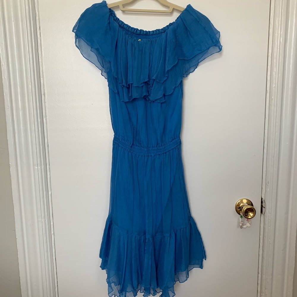 Beautiful Blue Silk Dress